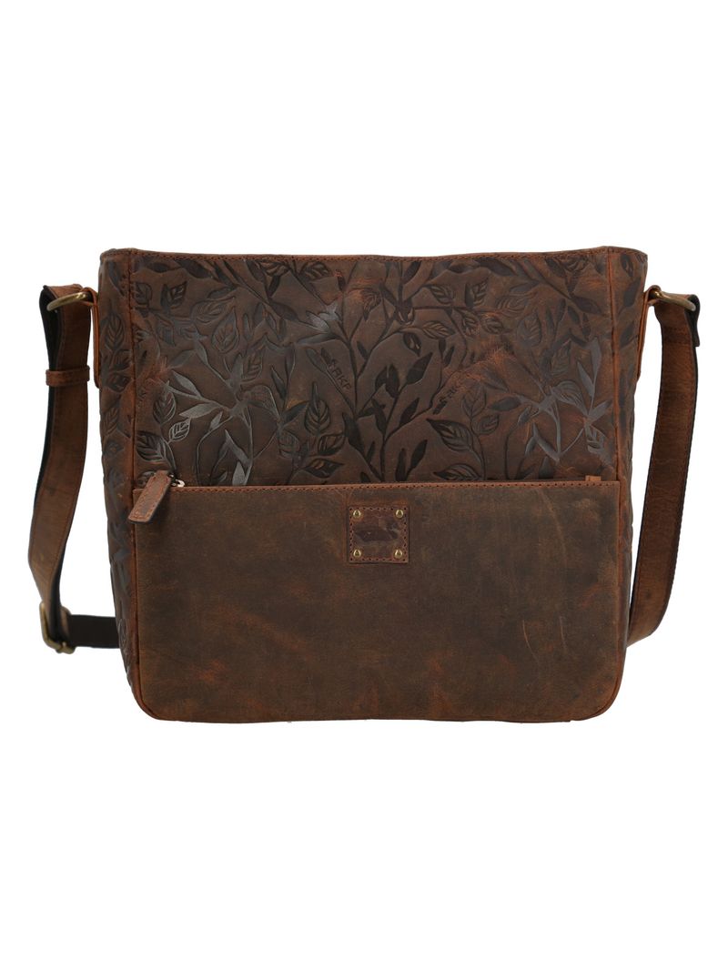 Cartera Cuero Mujer Oh Roses Cross Café Rockford