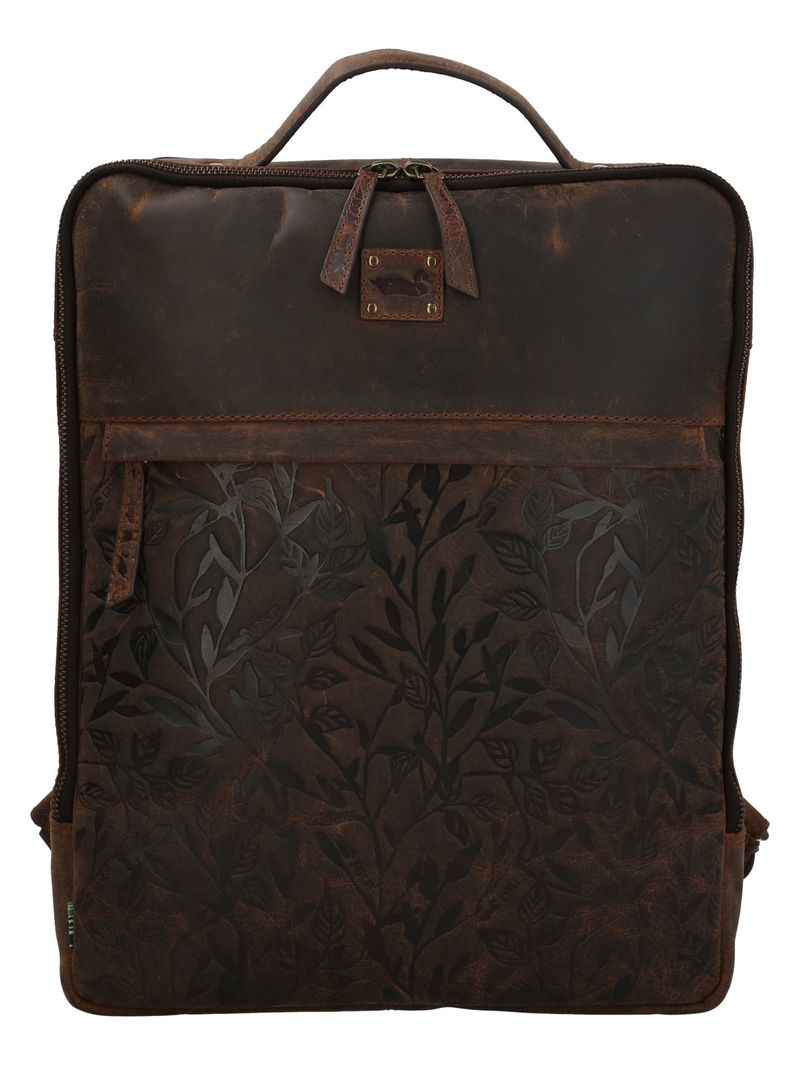 Mochila Cuero Mujer Oh Roses Back Café Rockford