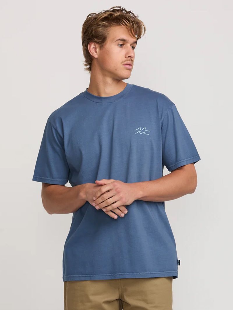 Polera Manga Corta Hombre Palms In The Sun Azul Billabong