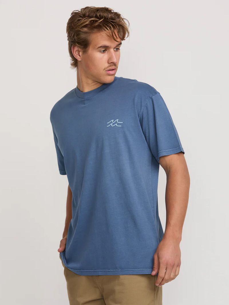 Polera Manga Corta Hombre Palms In The Sun Azul Billabong