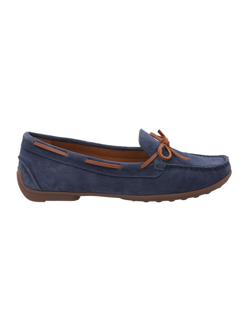 Mocasín Cuero Mujer Mena Azul Rockford