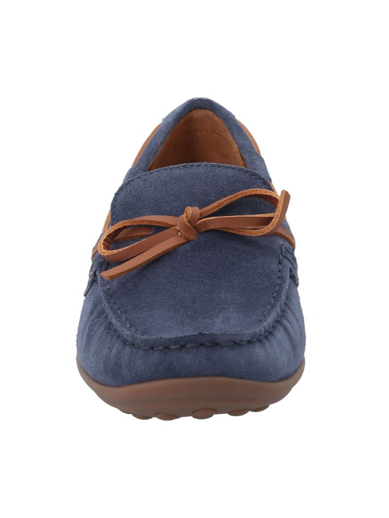 Mocasín Cuero Mujer Mena Azul Rockford