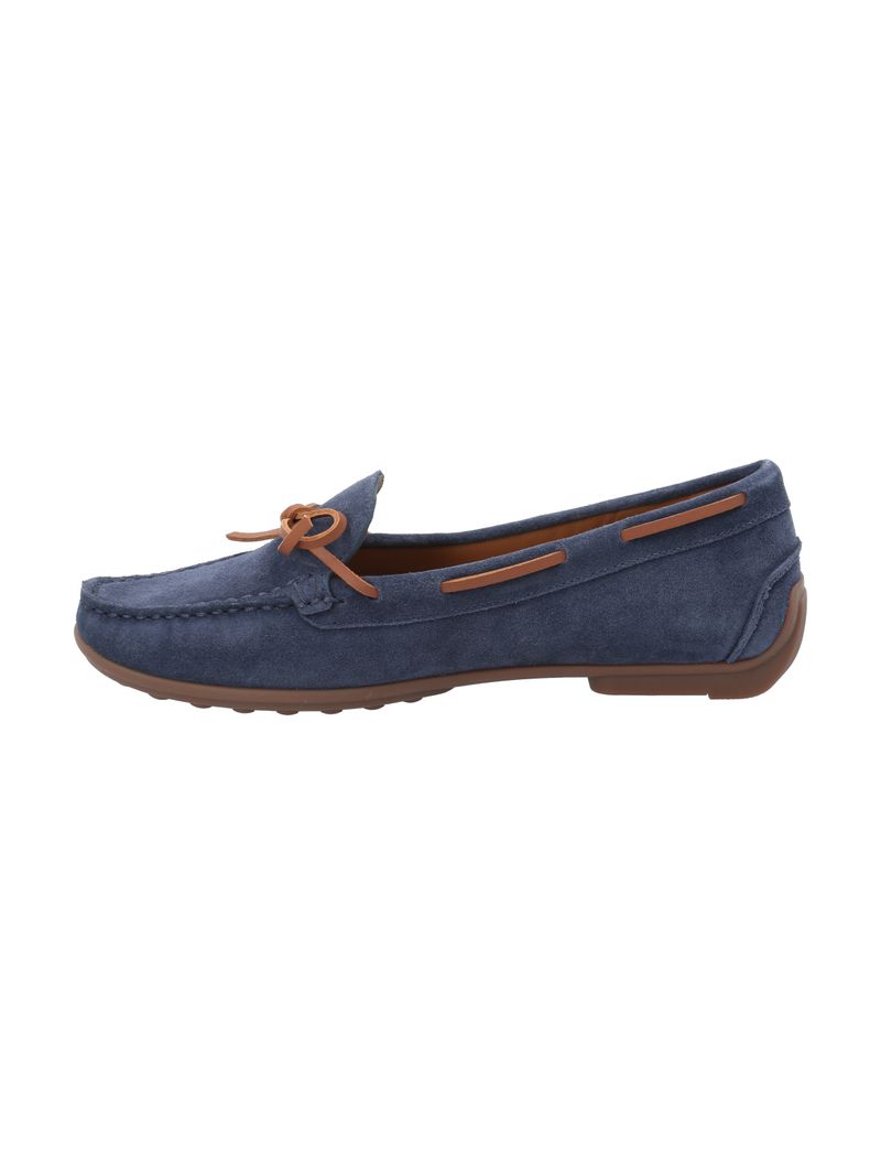 Mocasín Cuero Mujer Mena Azul Rockford