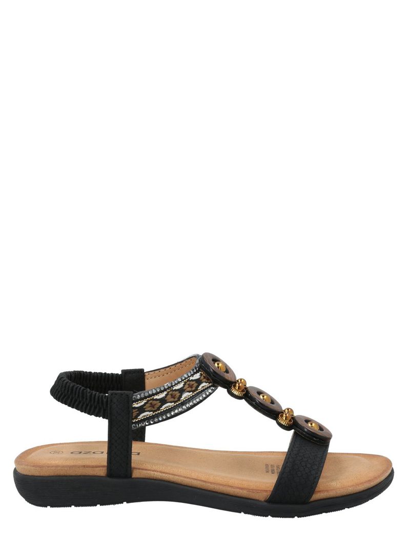 Sandalia Mujer Daniela Negro Azaleia