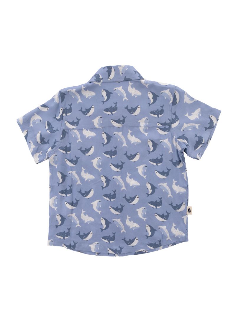 Camisa-Niño-Guayabera-Azul