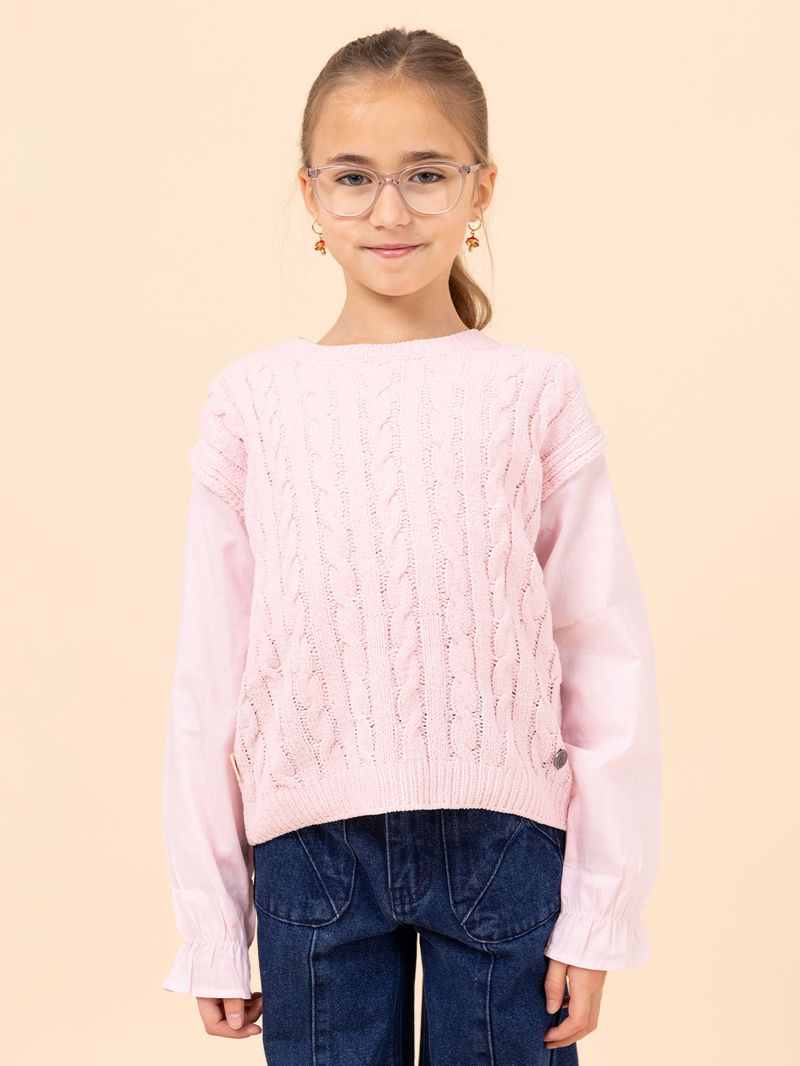 Chaleco-Niña-Fiore-Rosado