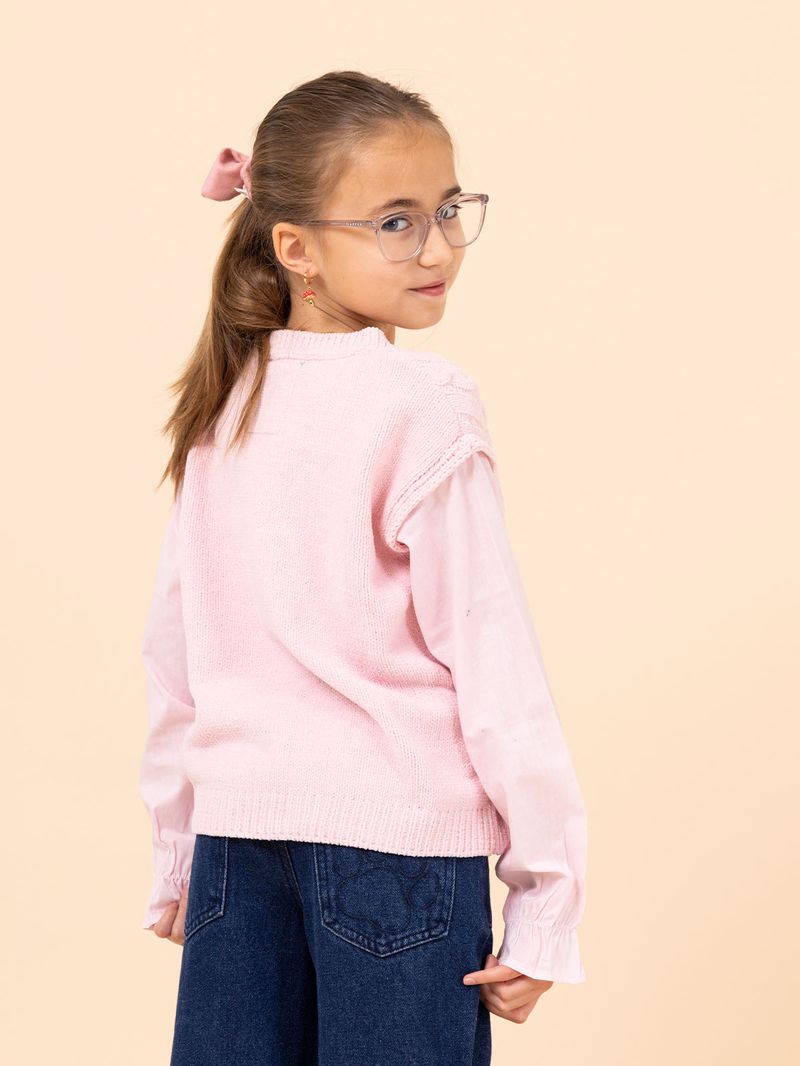 Chaleco-Niña-Fiore-Rosado