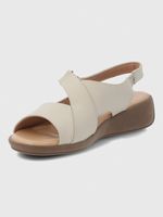 Sandalia Mujer Cuero Lifestyle 2 Beige