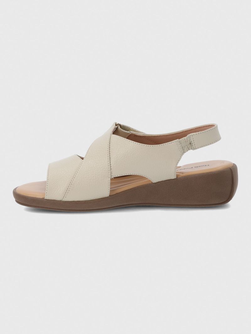 Sandalia Mujer Cuero Lifestyle 2 Beige