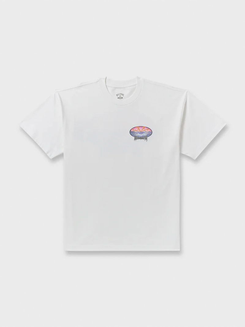 Polera Manga Corta Hombre Quadriple Og SS Blanco Billabong