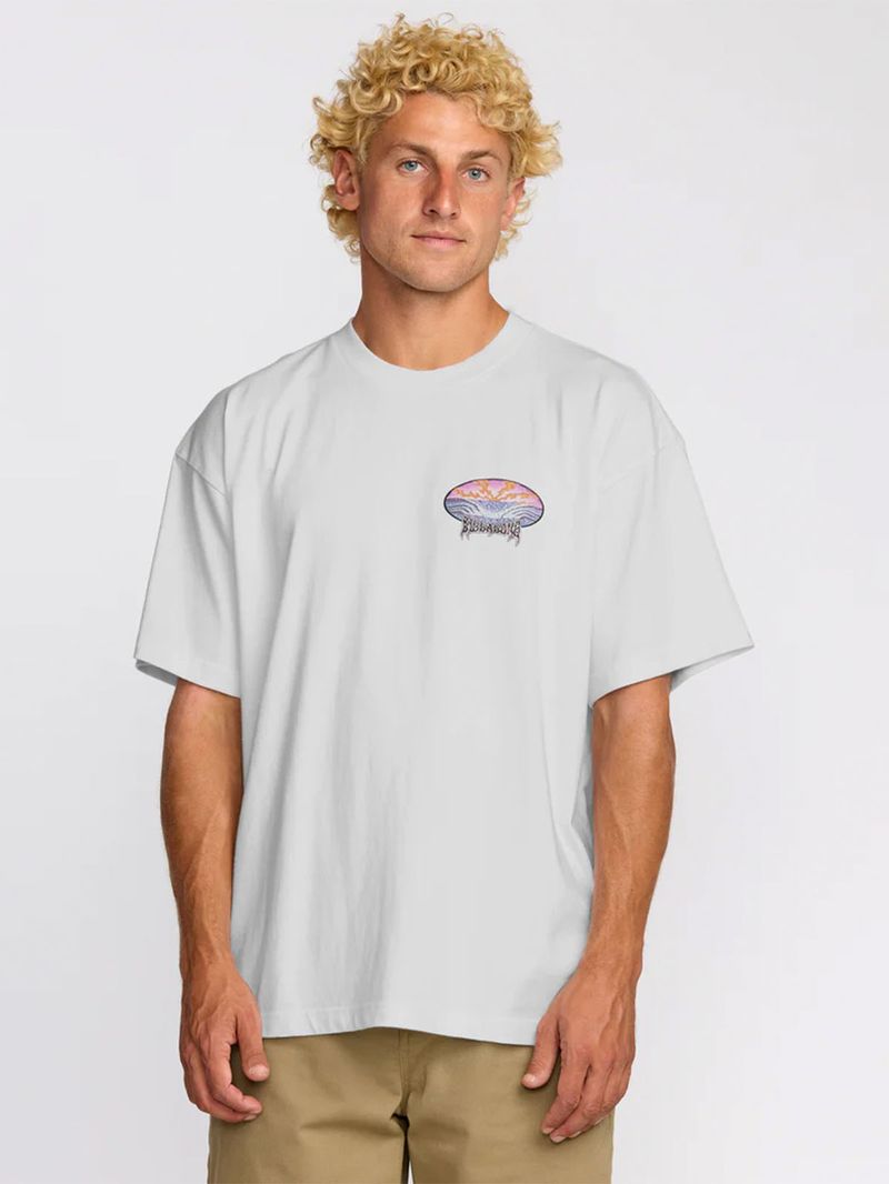 Polera Manga Corta Hombre Quadriple Og SS Blanco Billabong