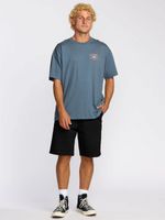 Polera Manga Corta Hombre Double Spread Dg SS Azul Billabong