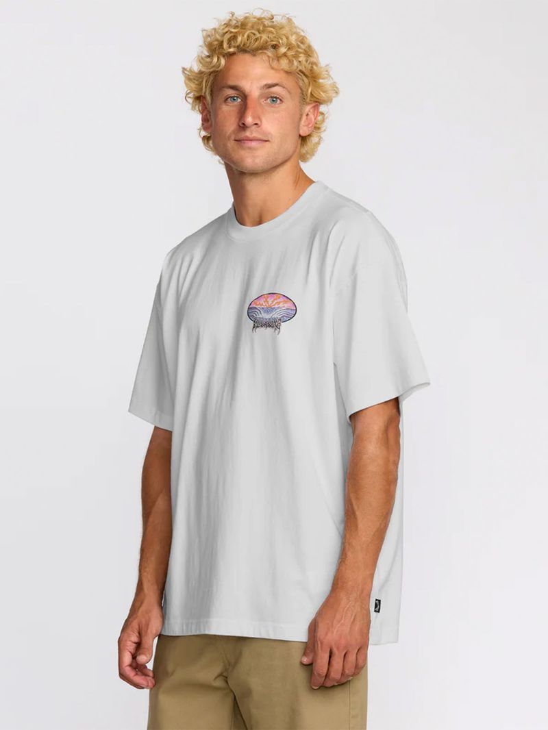 Polera Manga Corta Hombre Quadriple Og SS Blanco Billabong