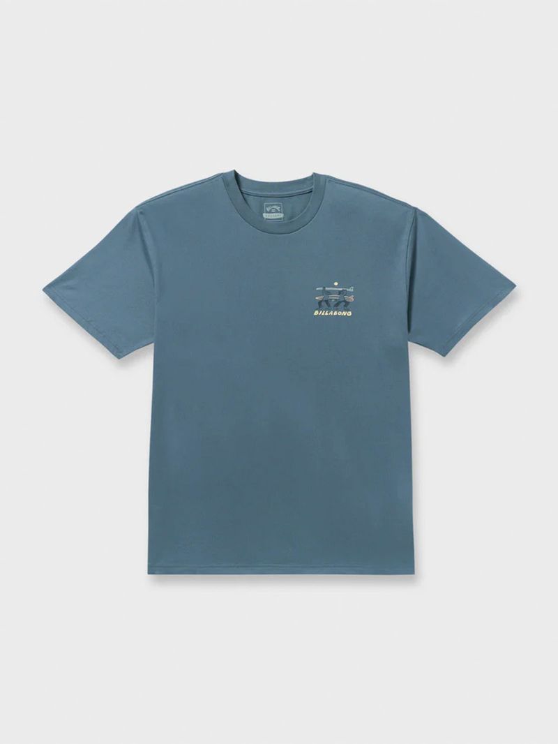 Polera Manga Corta Hombre Split The Peak Regular SS Celeste Billabong
