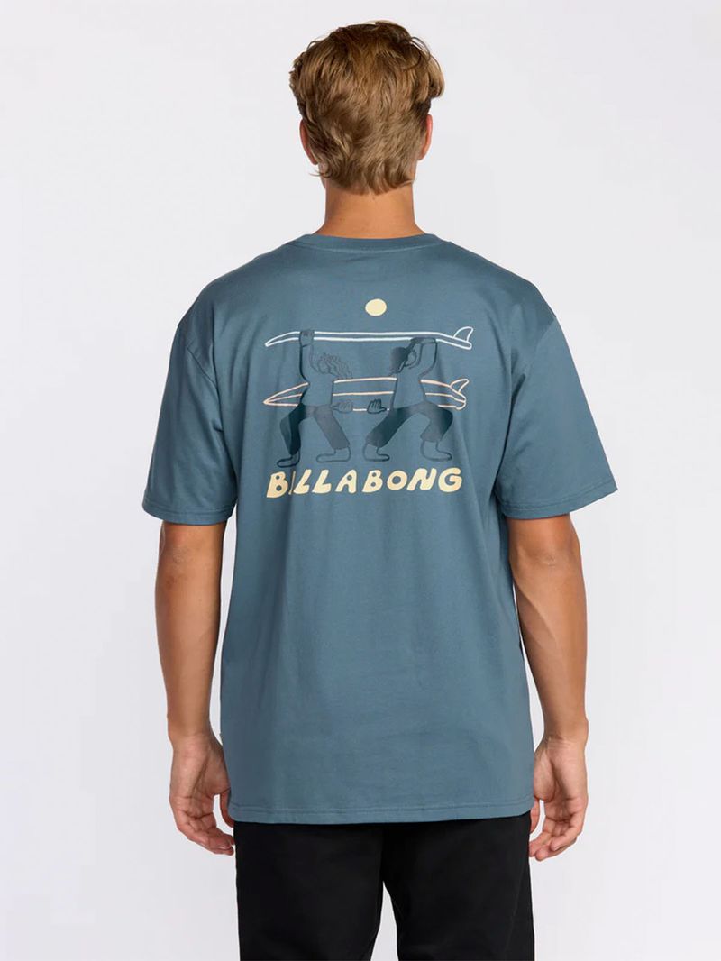 Polera Manga Corta Hombre Split The Peak Regular SS Celeste Billabong