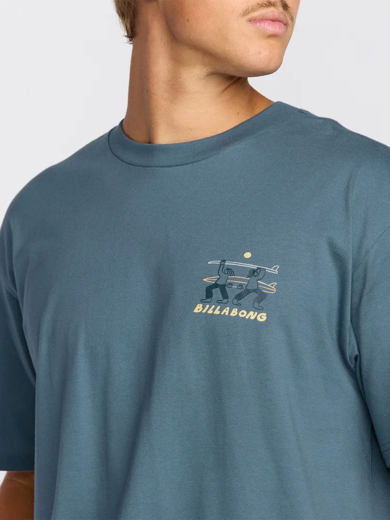 Polera Manga Corta Hombre Split The Peak Regular SS Celeste Billabong