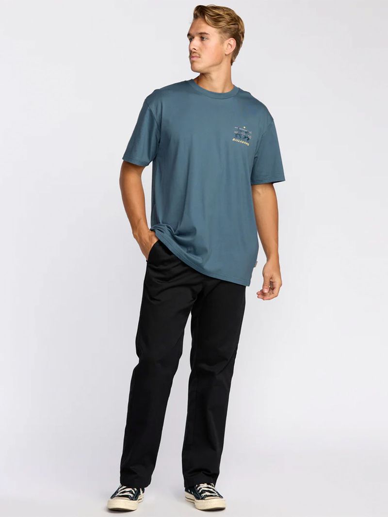 Polera Manga Corta Hombre Split The Peak Regular SS Celeste Billabong