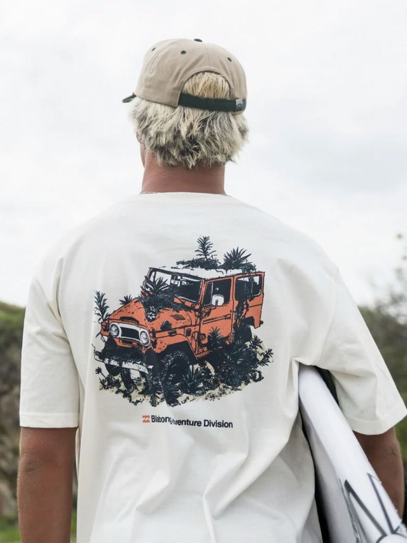 Polera Manga Corta Hombre Abandon Adiv SS Blanco Billabong