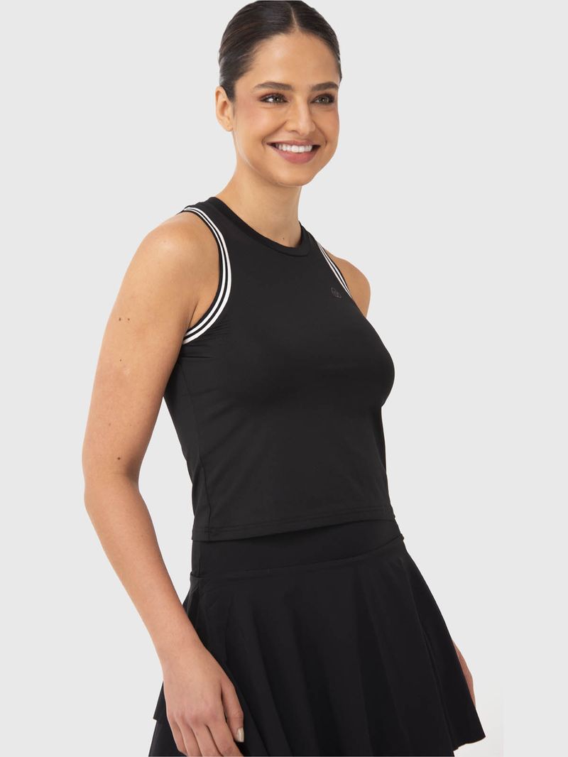 Polera Mujer Ribbed Negra Bsoul