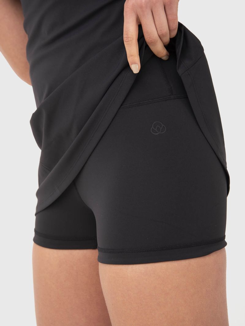 Vestido Mujer Skort Negro Bsoul