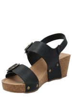 Sandalia Mujer Marena Negro Azaleia