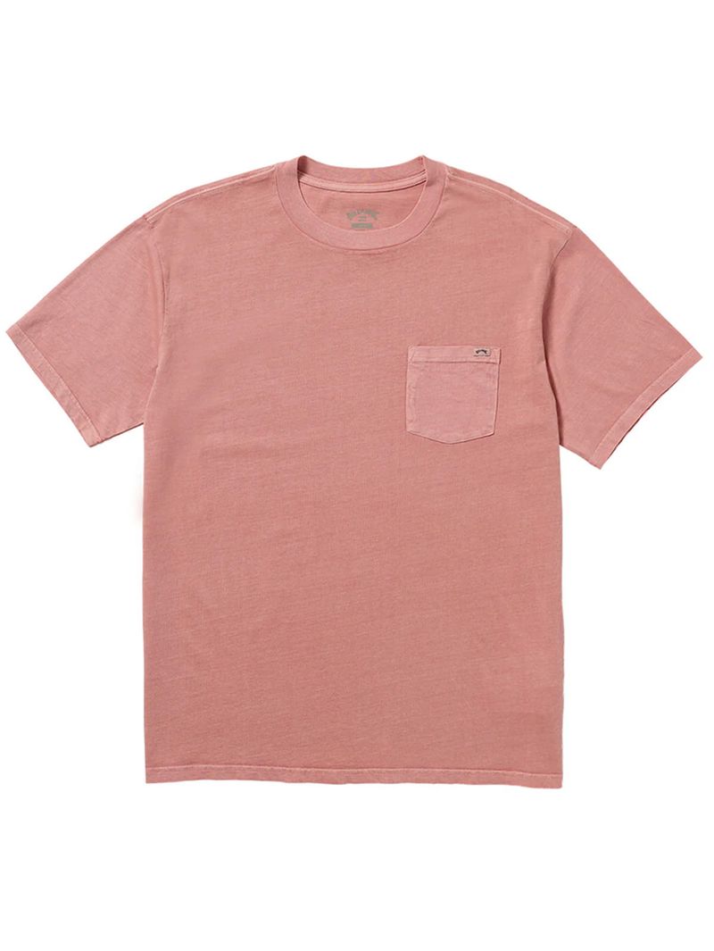 Polera Manga Corta Hombre Essential Premium Rosada Billabong