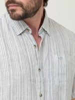 Camisa Lino Orgánico Hombre Brisa Azul Rockford