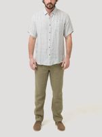 Camisa Lino Orgánico Hombre Brisa Azul Rockford