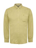 Camisa Lino Orgánico Hombre Linedyed Verde Rockford