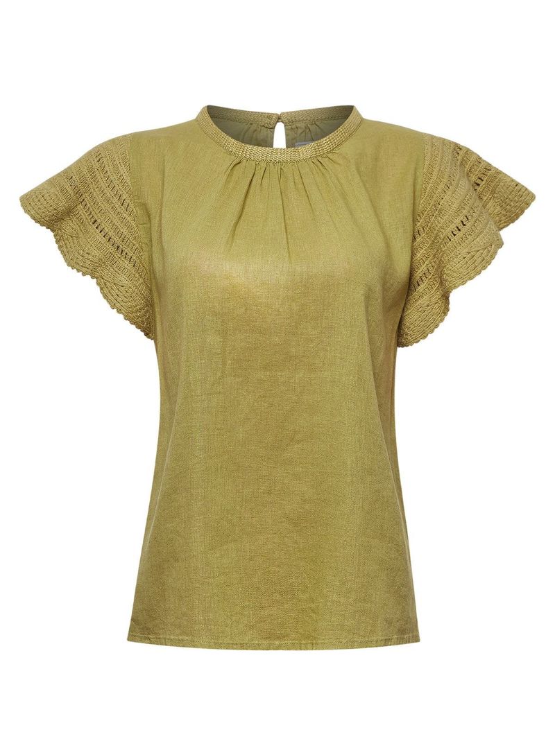 Blusa Algodón Orgánico Mujer Filka Verde Rockford