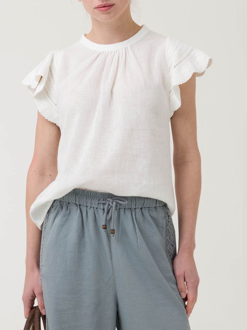 Blusa Algodón Orgánico Mujer Filka Blanco Rockford