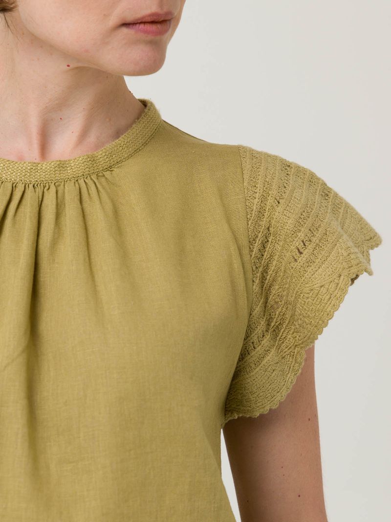 Blusa Algodón Orgánico Mujer Filka Verde Rockford