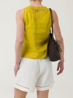 Blusa Lino Orgánico Mujer Cleep Amarillo Rockford