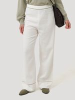Pantalón Lino Orgánico Mujer Mekong Blanco Rockford