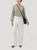 Pantalón Lino Orgánico Mujer Mekong Blanco Rockford