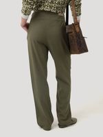 Pantalón Lino Orgánico Mujer Danubio Verde Rockford