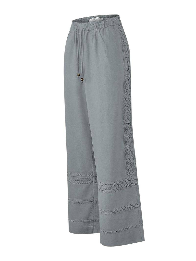 Pantalón Lino Orgánico Mujer Fuji Gris Rockford