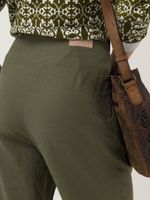 Pantalón Lino Orgánico Mujer Danubio Verde Rockford