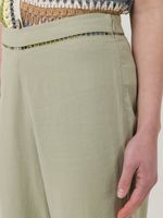 Pantalón Lino Orgánico Mujer Mekong Verde Rockford