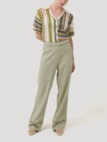 Pantalón Lino Orgánico Mujer Mekong Verde Rockford