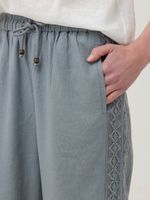 Pantalón Lino Orgánico Mujer Fuji Gris Rockford