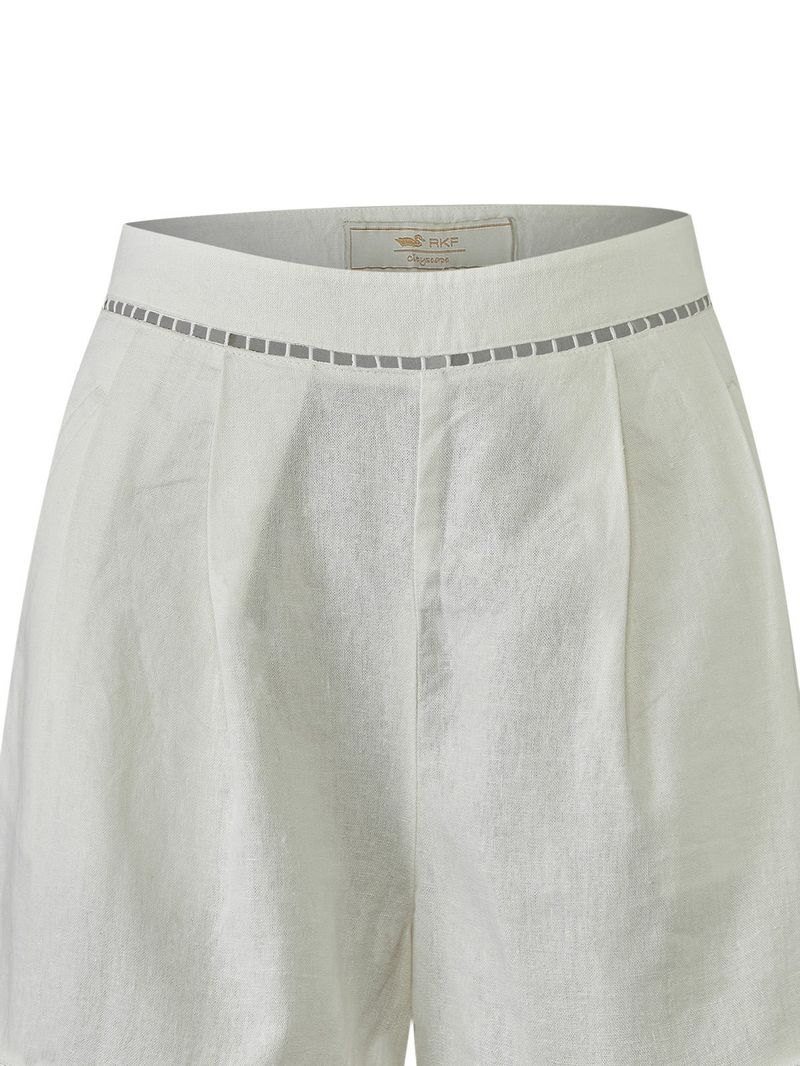Short Lino Orgánico Mujer Andes Blanco Rockford