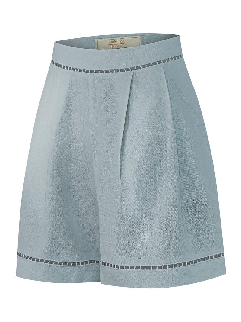 Short Lino Orgánico Mujer Andes Gris Rockford