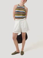 Short Lino Orgánico Mujer Andes Blanco Rockford