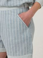 Short Lino Orgánico Mujer Huron Celeste Rockford