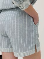 Short Lino Orgánico Mujer Huron Celeste Rockford