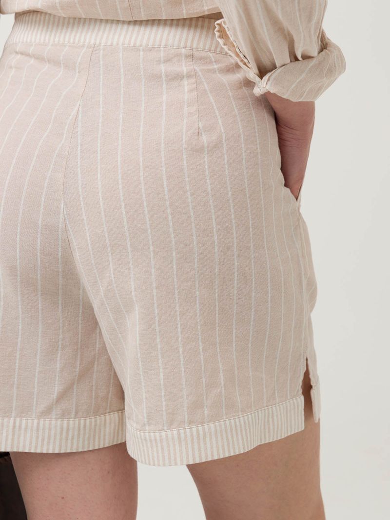 Short Lino Orgánico Mujer Huron Rosado Rockford