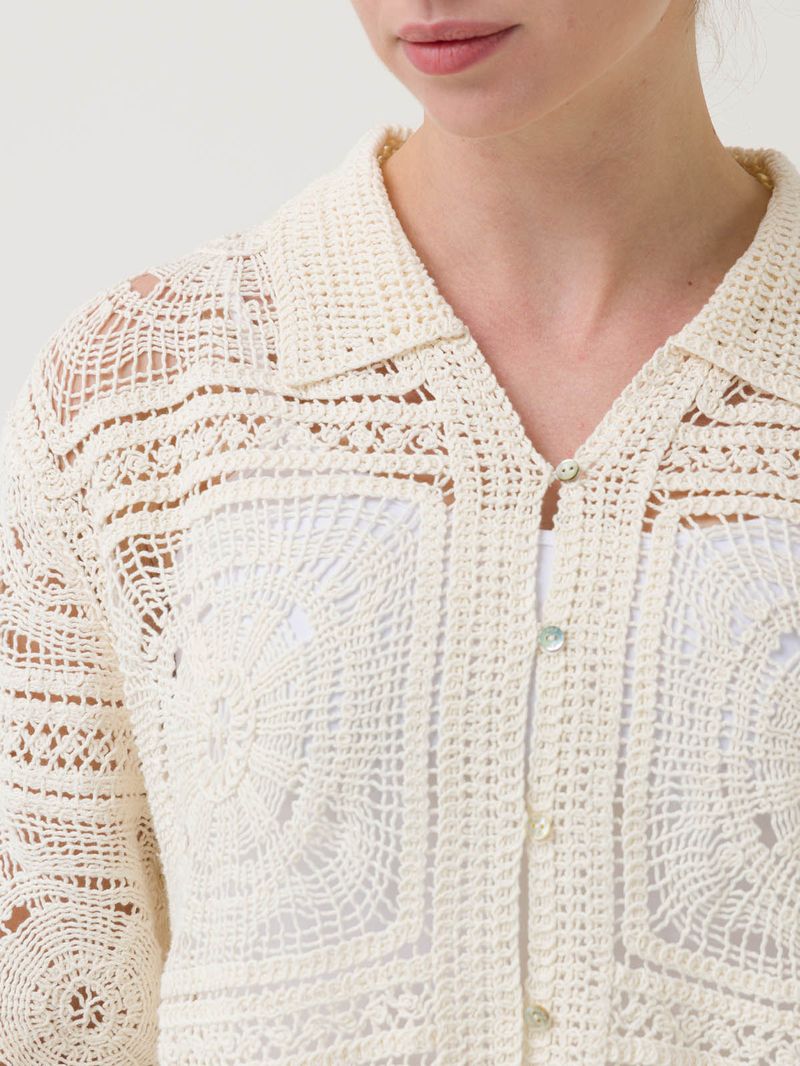 Sweater Algodón Orgánico Mujer Laia Blanco Rockford