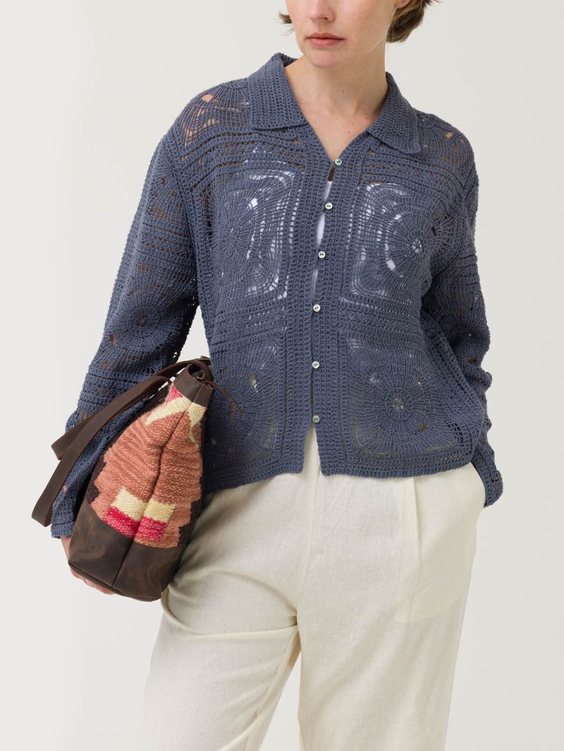 Sweater Algodón Orgánico Mujer Laia Azul Rockford