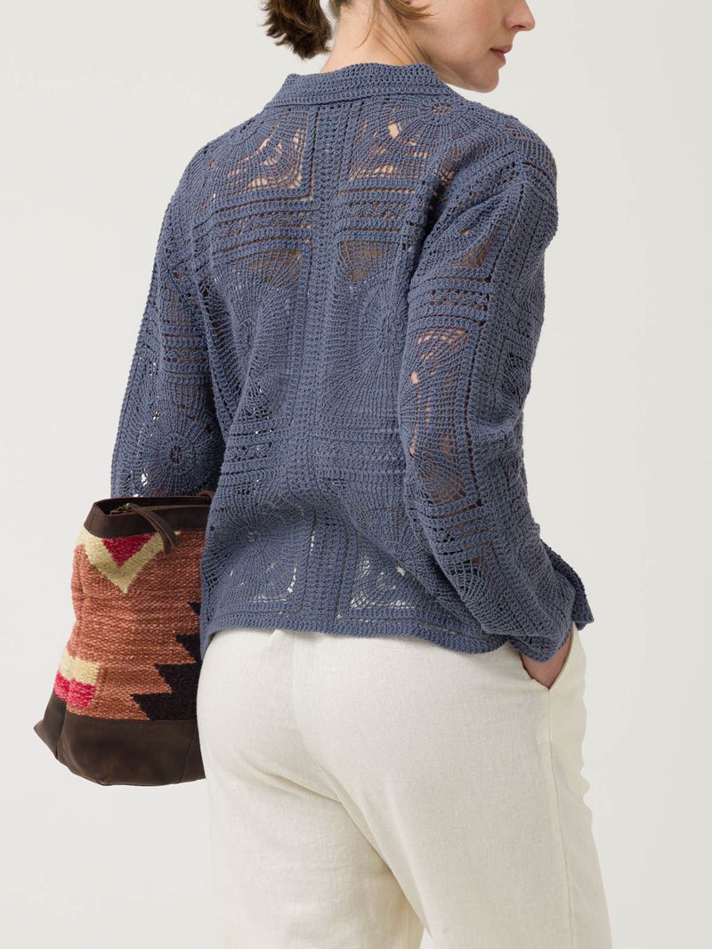 Sweater Algodón Orgánico Mujer Laia Azul Rockford